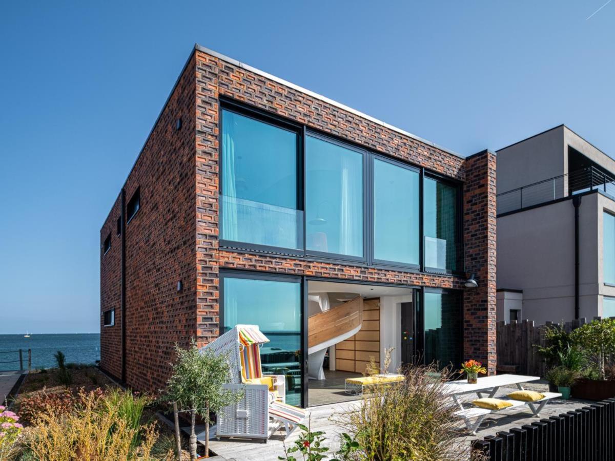 Designer Strandvilla Auf Der Ostsee - Mit Freiem Meerblick Und Dachterrasse Olpenitz Luaran gambar